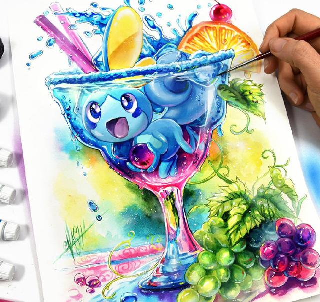夏天看这个正过瘾，日本插画师将宝可梦和冷饮做了结合