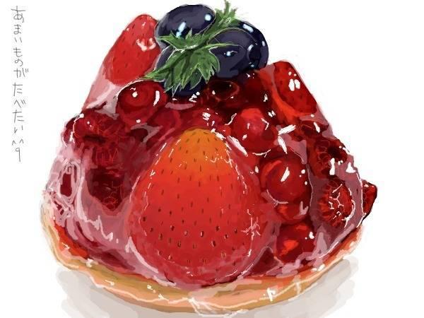 日本插画家笔下的草莓蛋糕，这感觉比真的还好吃啊