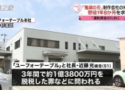 日本检察院请求法院判ufotable社长1年8个月